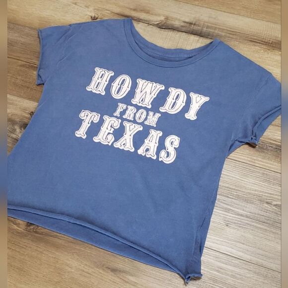 Midnight Rider Howdy From Texas SAMPLE Cut-Off Tee Size Extra Small NWOT - Picture 2 of 5